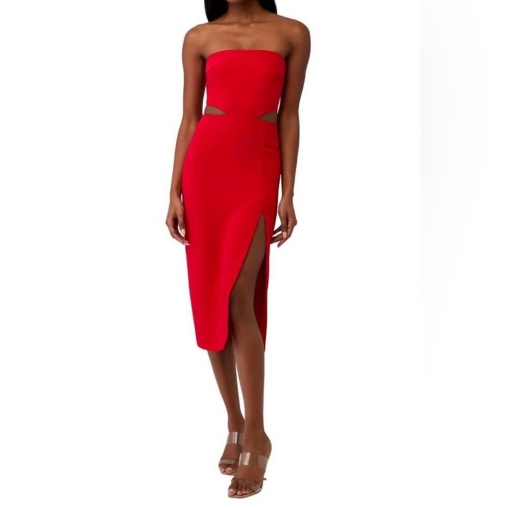 AMANDA UPRICHARD kloss dress in red